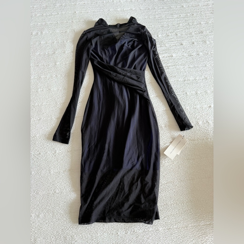 French Connection Black Midi Dress